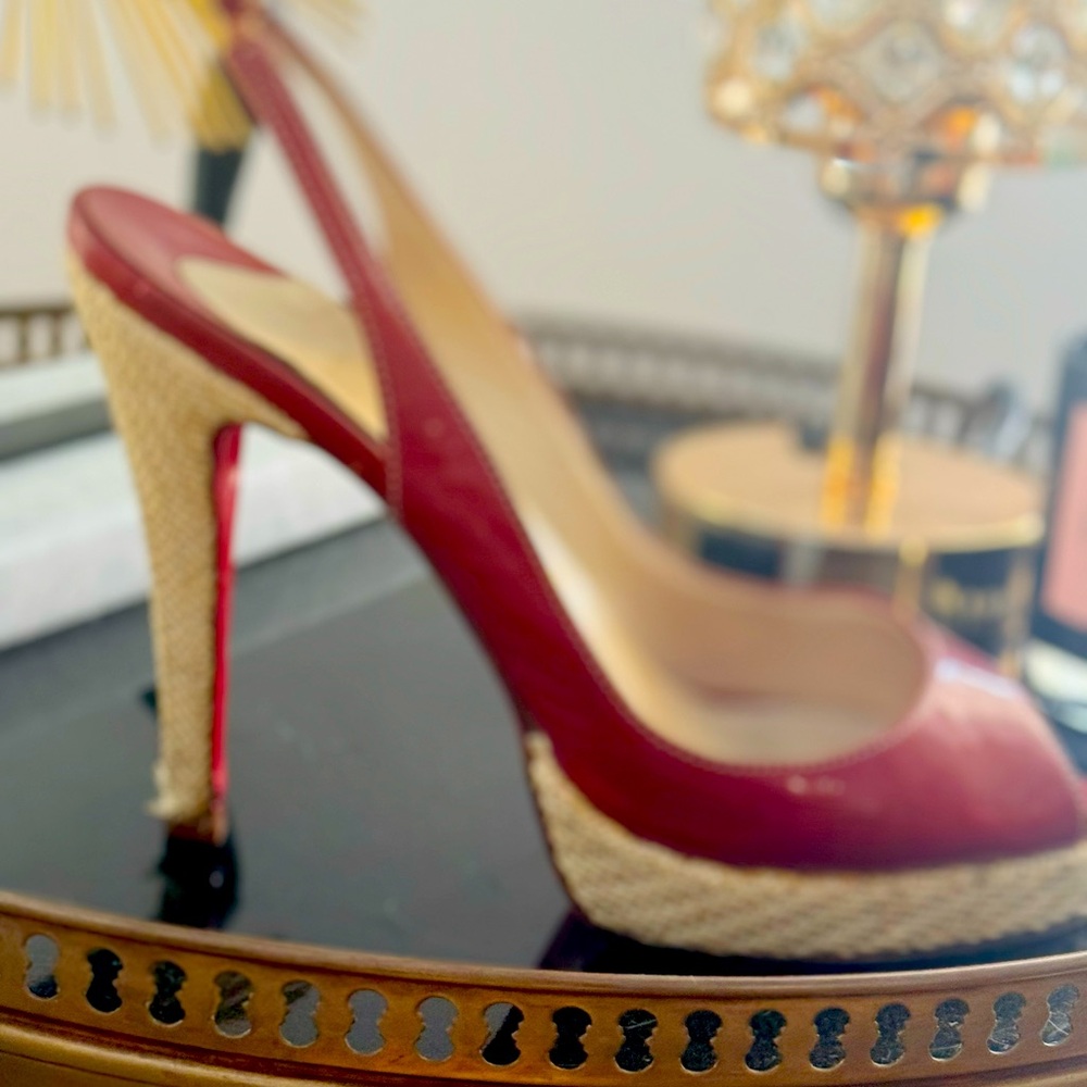 Christian Louboutin YoYo Zeppa Slingbacks